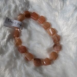 Peach Moonstone Stretch Bracelet